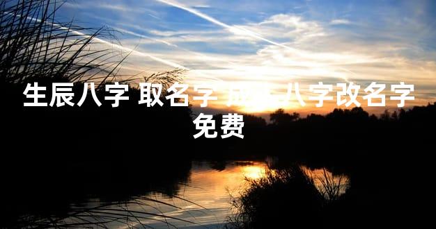 生辰八字 取名字 成人八字改名字免费